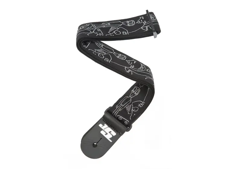 Planet Waves 50JS05 50mm Satriani "Silver Sketches" Strap' 